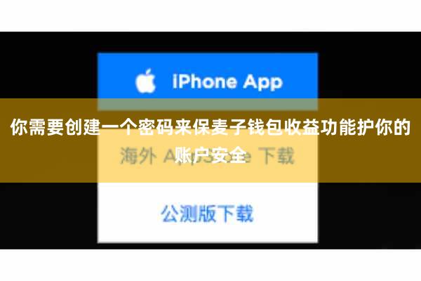 你需要创建一个密码来保麦子钱包收益功能护你的账户安全