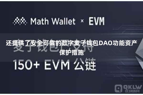 还提供了安全可靠的数字麦子钱包DAO功能资产保护措施