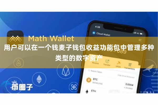 用户可以在一个钱麦子钱包收益功能包中管理多种类型的数字资产