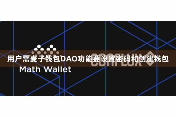 用户需麦子钱包DAO功能要设置密码和创建钱包