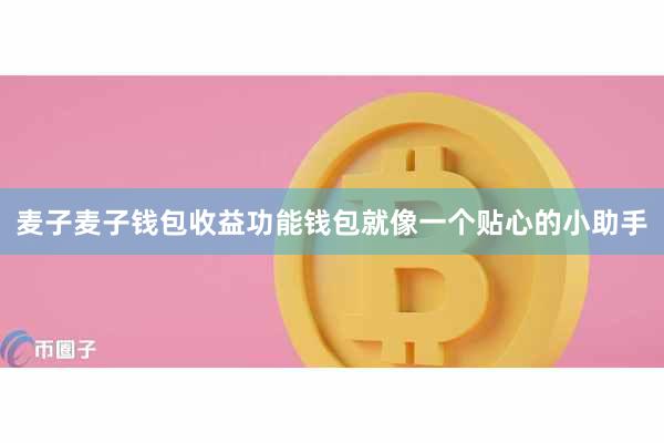 麦子麦子钱包收益功能钱包就像一个贴心的小助手